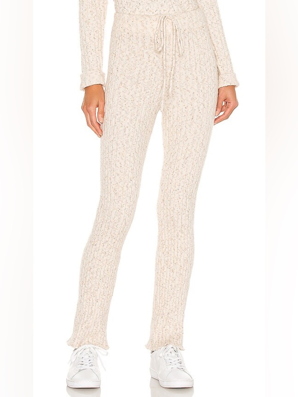 REVOLVE Heartloom Ivory Ribbed Knit Drawstring Pants